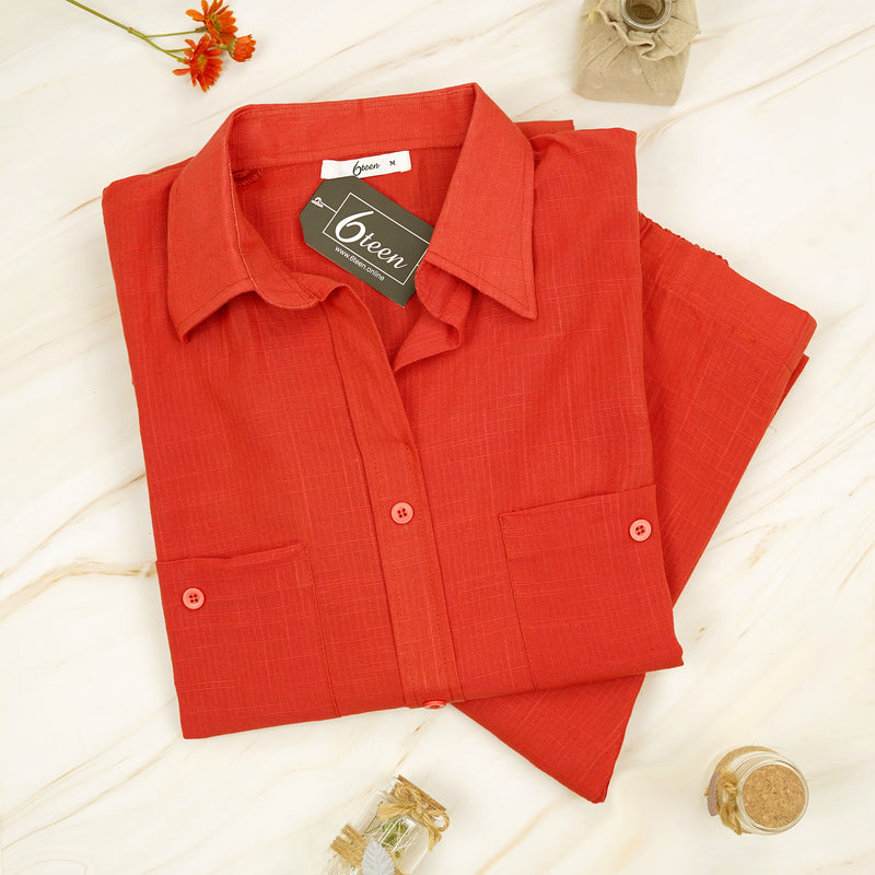 Terracotta Khadar Suit - Image 3