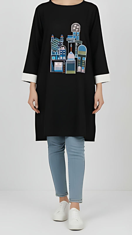 Black Embroidered Shirt - Image 3