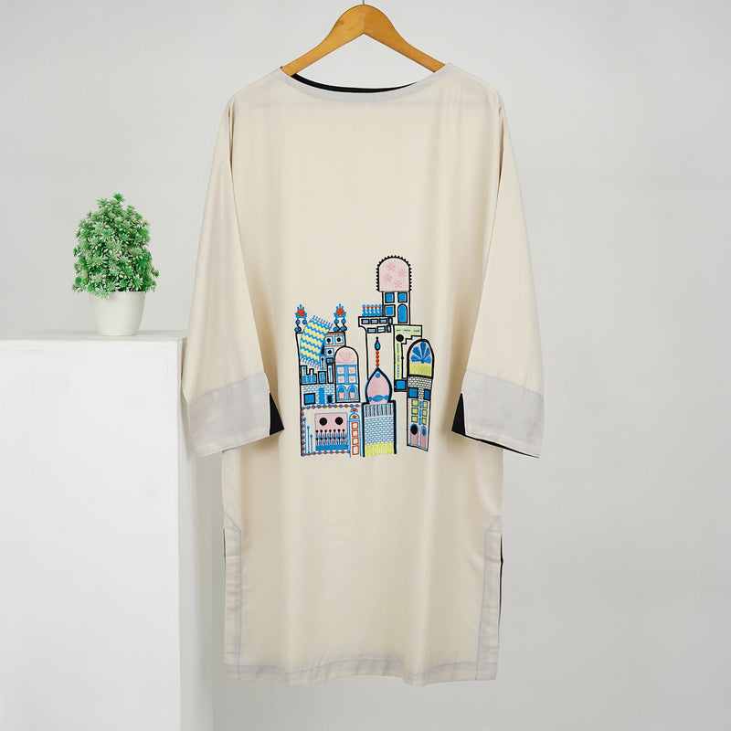 Off White Embroidered Shirt - Image 4